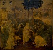 LEONARDO da Vinci Adoration of the Magi oil painting on canvas